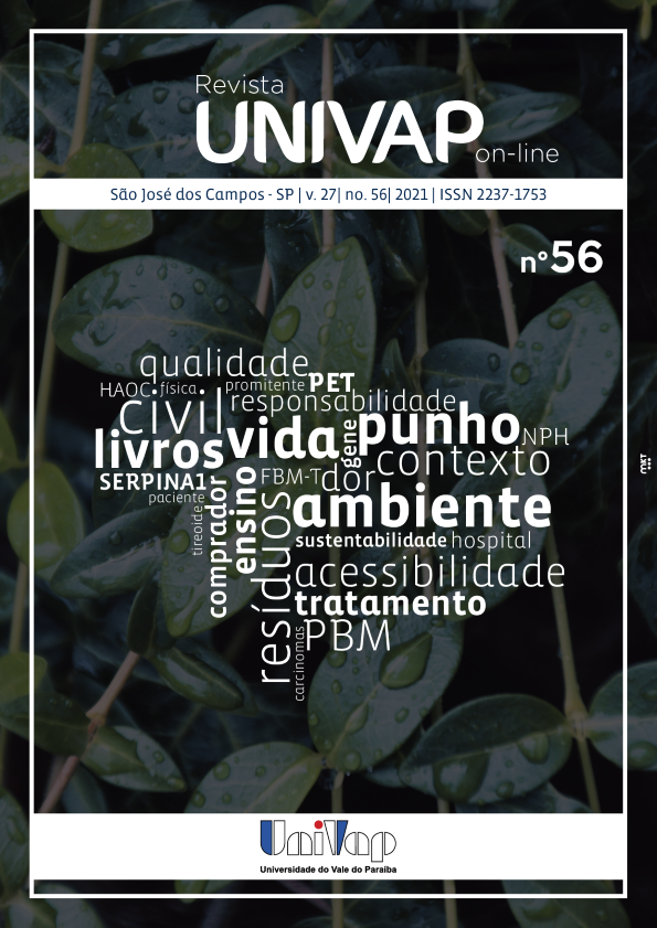 					Visualizar v. 27 n. 56 (2021): Revista Univap online - ISSN 2237-1753
				