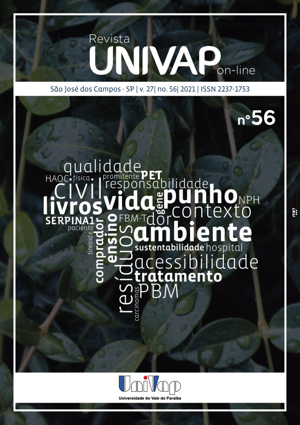 					View Vol. 27 No. 56 (2021): Revista Univap online - ISSN 2237-1753
				